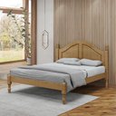Ver imagem 1 de Cama de Casal Pés Torneados Queen Size Madeira Maciça Naipe Freijó - G74 - Gran Belo