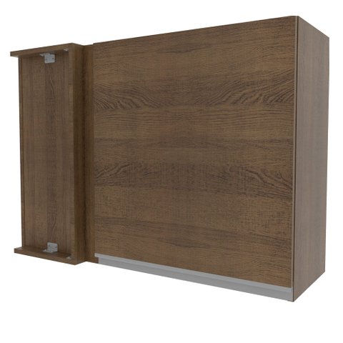 Armário Aéreo de Canto Madesa Glamy 1 Porta Rustic Cor:Rustic