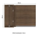 Ver imagem 2 de Armário Aéreo de Canto Madesa Glamy 1 Porta Rustic Cor:Rustic