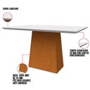 Ver imagem 4 de Mesa De Jantar Tampo Vidro Bella 120 Cm Off White Base Ypê