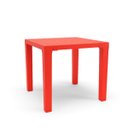 Ver imagem 1 de Mesa Niala Quadrada Vermelha 80cm em Polipropileno Plaxmetal