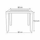 Ver imagem 5 de Mesa Niala Quadrada Vermelha 80cm em Polipropileno Plaxmetal