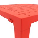 Ver imagem 4 de Mesa Niala Quadrada Vermelha 80cm em Polipropileno Plaxmetal