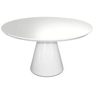 Mesa de Jantar Cone 120 cm Laqueada Personal Decor Mesa de Jantar Cone Redonda Branco
