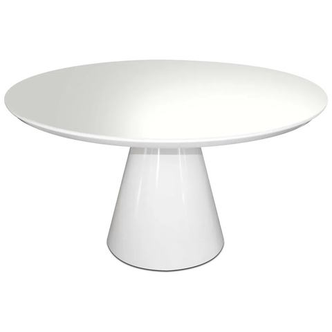 Mesa de Jantar Cone 120 cm Laqueada Personal Decor Mesa de Jantar Cone Redonda Branco