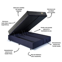 Ver imagem 6 de Base Box Baú King 193x203 Suede com Colchão Adapto Molas Ensacadas