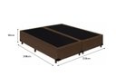 Ver imagem 5 de Cama Box Queen - Tecido Sintético Marrom com Colchão Extra Firme D28 - Suporta 80Kg
