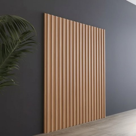 Painel Decorativo Minimalista Ripado MDF 134cm Móvel na Caixa