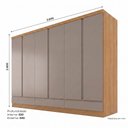 Ver imagem 3 de Guarda-Roupa Casal 06 Portas 09 Gavetas 100% MDF Imperial Marrom/Cinamomo/Avelã