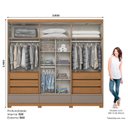 Ver imagem 3 de Guarda-roupa Casal 06 Portas 09 Gavetas 100% Mdf Imperial