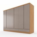 Ver imagem 2 de Guarda-Roupa Casal 06 Portas 09 Gavetas 100% MDF Imperial Marrom/Cinamomo/Avelã