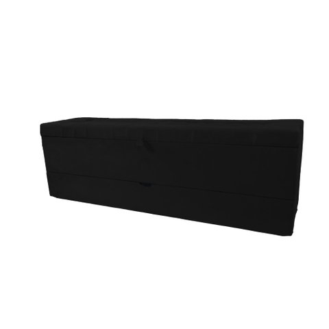 Recamier Puff Baú Sapateira com Gaveta 1,58 Cm para Cama Box Queen Size - Preto