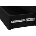 Ver imagem 3 de Recamier Puff Baú Sapateira com Gaveta 1,58 Cm para Cama Box Queen Size - Preto