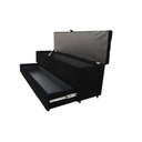 Ver imagem 2 de Recamier Puff Baú Sapateira com Gaveta 1,58 Cm para Cama Box Queen Size - Preto