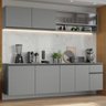 Armário de Cozinha Completa Suspenso 240cm Cinza - 1