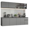 Armário de Cozinha Completa Suspenso 240cm Cinza - 10