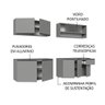 Armário de Cozinha Completa Suspenso 240cm Cinza - 8