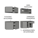 Ver mais imagens de Armário de Cozinha Completa Suspenso 240cm Cinza