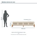 Ver imagem 2 de Rack Arco 188 cm Porta Sextavada Incolar Luna