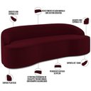 Ver imagem 4 de Sofá 5 Lugares Curvo Sala de Estar Living Lótus D02 Veludo Marsala 300 cm C-278 - Lyam Decor