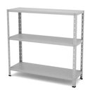 Ver imagem 5 de Estante de Aço 3 Prateleiras de Ferro Bancada Organizadora Para Escritório Livros Cinza