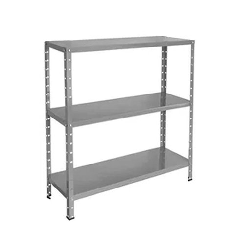 Estante de Aço 3 Prateleiras 90x90x30 de Ferro Bancada Organizadora para Escritório Livros Cinza