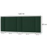 Cabeceira Estofada Cama Casal Queen Size Led Moderna 160 Cm:veludo Verde - 4