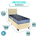 Ver imagem 3 de Cama + Box Bege e Colchão Molas Ensacadas Solteiro - Petrus Paropas + Cabeceira