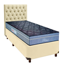 Ver imagem 1 de Cama + Box Bege e Colchão Molas Ensacadas Solteiro - Petrus Paropas + Cabeceira