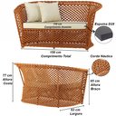 Ver imagem 3 de Namoradeira Flórida em Corda Náutica Alumínio Trama Original