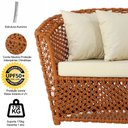 Ver imagem 4 de Namoradeira Flórida em Corda Náutica Alumínio Trama Original