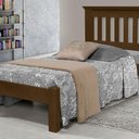 Ver imagem 1 de Cama de Solteiro Texas de Madeira Maciça Tauari Castanho
