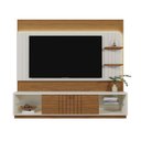 Ver imagem 2 de Estante para TV até 65 Polegadas com LED Frisado MDF 184,5x200cm Bege Guaíba