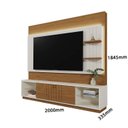 Ver imagem 3 de Estante para TV até 65 Polegadas com LED Frisado MDF 184,5x200cm Bege Guaíba