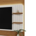 Ver imagem 7 de Estante para TV até 65 Polegadas com LED Frisado MDF 184,5x200cm Bege Guaíba
