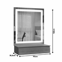 Ver imagem 3 de Camarim com Espelho e Led - Lyon-branco - Mavau Móveis