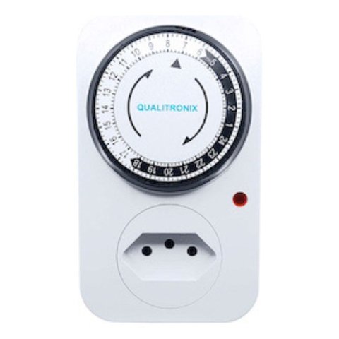 Timer Analogico Bivolt com Led Portátil Qta01 Qualitronix
