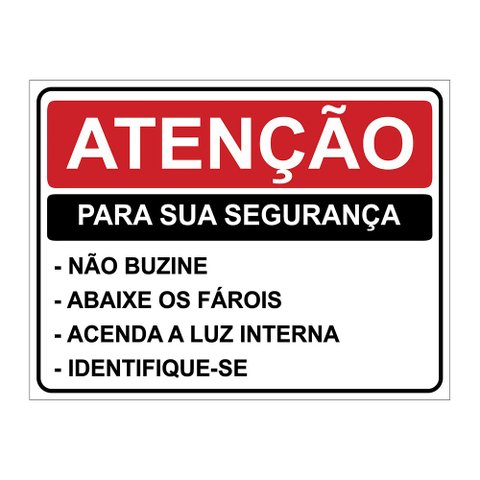 Placa Monitoramento Atenção para Sua Segurança Pvc 1mm 20x15cm TaColado 03 Unidades