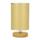 Ver imagem 1 de Abajur Luminária de Mesa Base de Madeira Redondo:bege