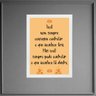 Quadro Frase Yoga - Controle 24x18cm:madeira Branca - 2