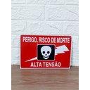 Ver imagem 3 de Placa de Sinalização Risco de Morte Alta Tensão 20 X 30 Cm