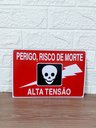 Ver imagem 3 de Placa de Sinalização Risco de Morte Alta Tensão 20 X 30 Cm