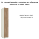 Ver imagem 5 de Guarda Roupa Modulado 1 Porta 241x40 Cm Seletto Areia Jequitiba Henn
