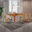 Ver imagem 2 de Mesa de Jantar Isadora 180 cm Tampo MDF Canto Copo Laminado com 6 Cadeiras Lira