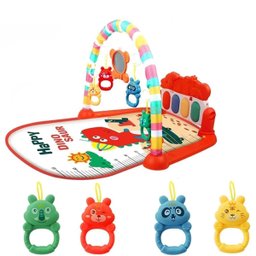 Tapete Musical Criança Bebe Infantil Brinquedo Interativo Chocalho Piano Musica Relaxante Dobravel C - 6