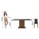 Ver imagem 5 de Conjunto Sala de Jantar Madesa Moscou Plus Mesa Tampo de Vidro 6 Cadeiras - Rustic/preto/sintpreto