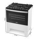 Ver imagem 4 de Fogão 5 Bocas Itatiaia Itaglass Plus com Acendimento Automático Branco Bivolt
