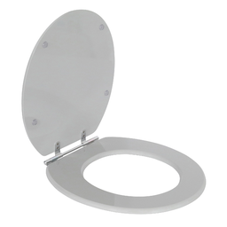 Tampa De Vaso Sanitário Laqueado Universal Cinza Prata - 2 Tampa De Vaso Sanitário Laqueado Universal Cinza Prata - 2