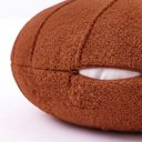 Ver imagem 6 de Capa Almofada Redonda Bouclé Drapeada 40cm Decorativa, Zíper Invisível Cor:Terracota