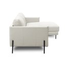 Ver imagem 6 de Sofá Decorativo Karine 3 Lugares Sala de Estar 230cm com Chaise Pés em Aço Couro Off White G88 - Gra